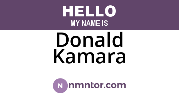 Donald Kamara