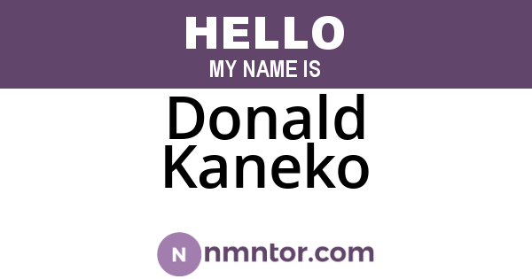 Donald Kaneko