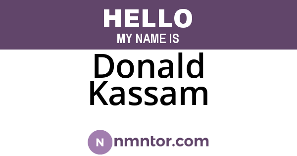 Donald Kassam