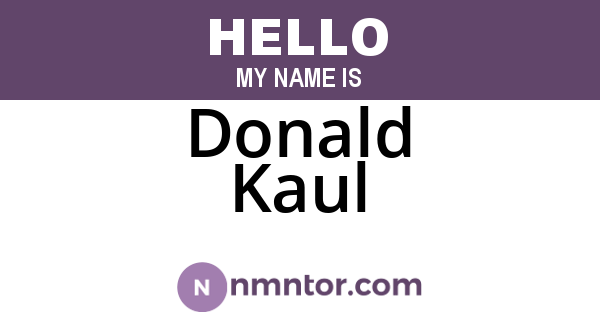 Donald Kaul