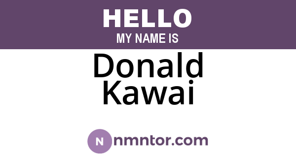 Donald Kawai
