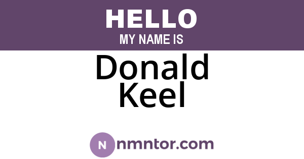 Donald Keel