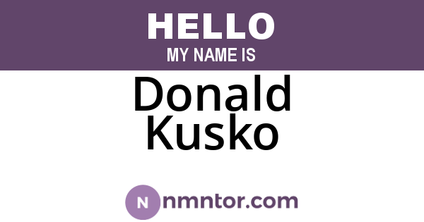 Donald Kusko