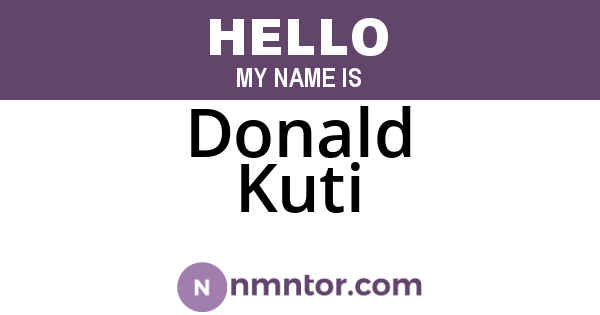Donald Kuti