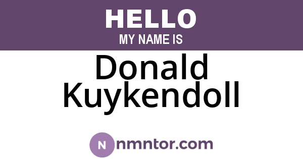 Donald Kuykendoll