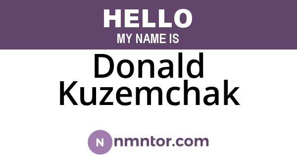 Donald Kuzemchak