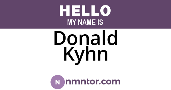 Donald Kyhn