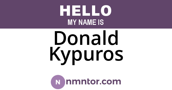Donald Kypuros