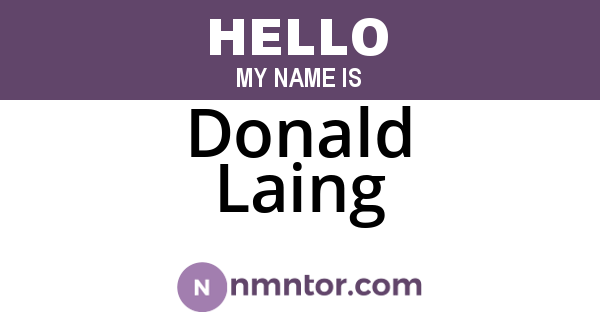 Donald Laing
