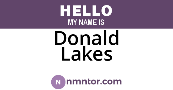 Donald Lakes