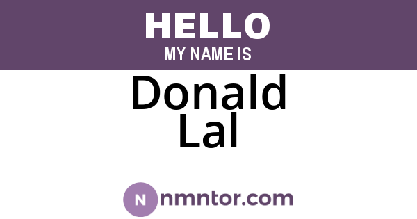 Donald Lal