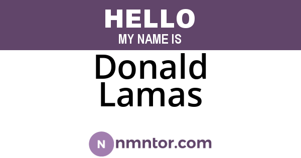 Donald Lamas