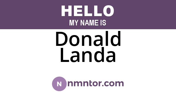 Donald Landa