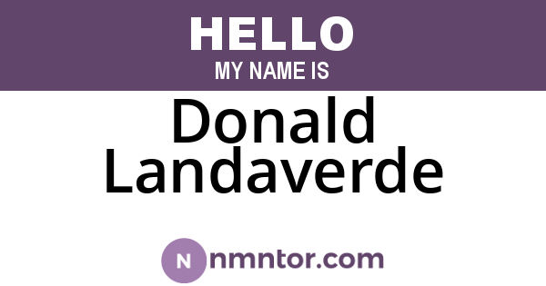 Donald Landaverde