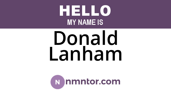 Donald Lanham