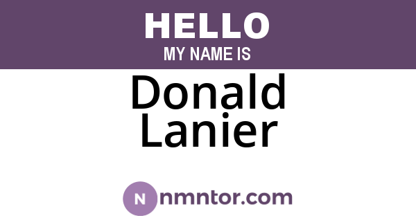 Donald Lanier