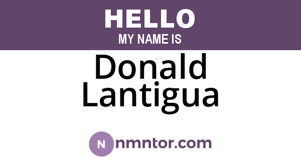 Donald Lantigua