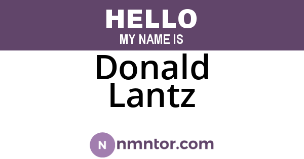 Donald Lantz