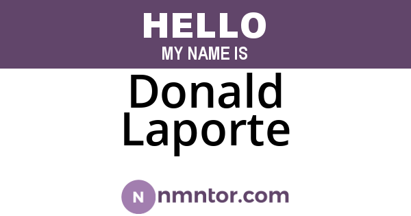 Donald Laporte