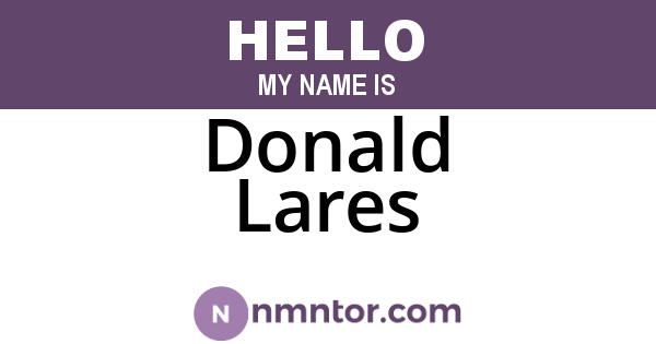 Donald Lares