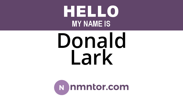 Donald Lark