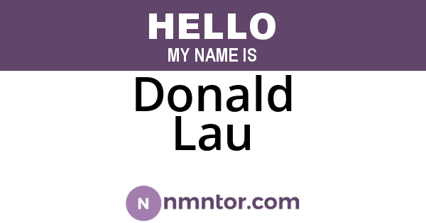 Donald Lau