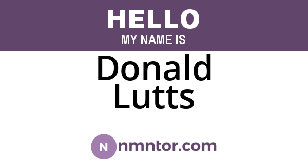 Donald Lutts