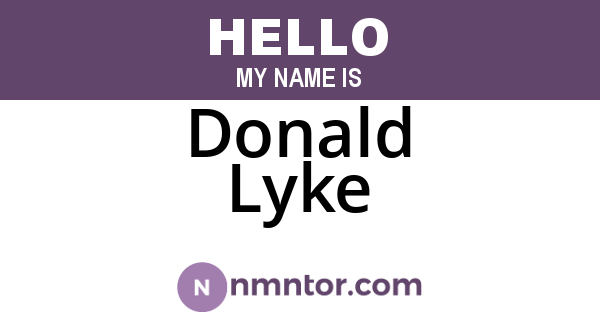 Donald Lyke