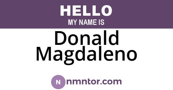 Donald Magdaleno