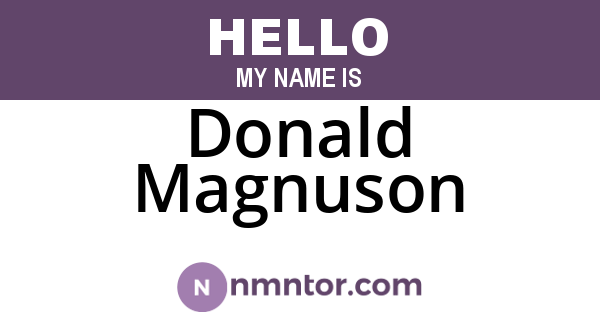 Donald Magnuson