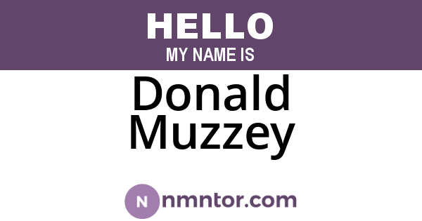 Donald Muzzey