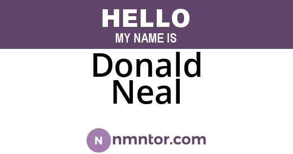 Donald Neal