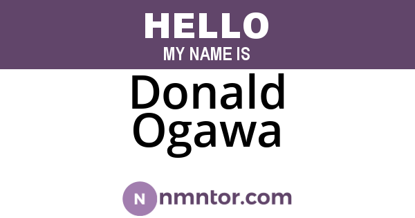 Donald Ogawa
