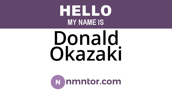 Donald Okazaki