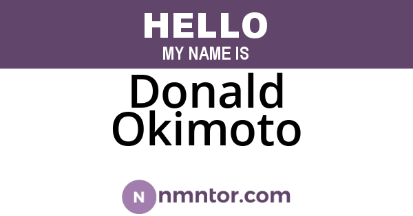 Donald Okimoto