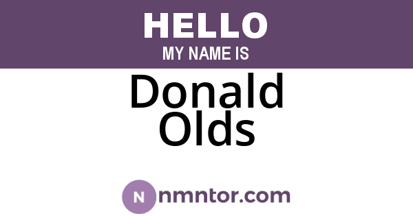 Donald Olds