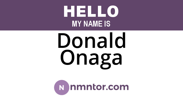Donald Onaga