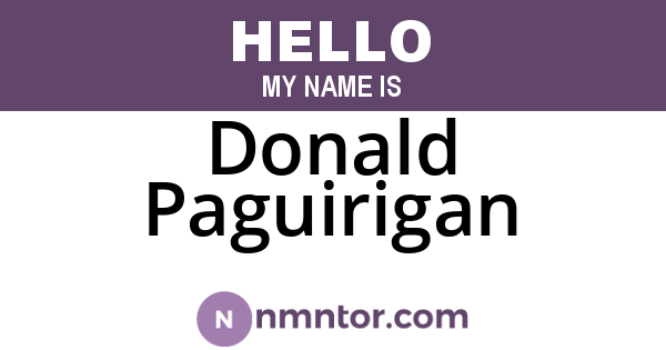 Donald Paguirigan