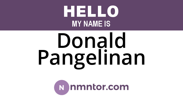 Donald Pangelinan