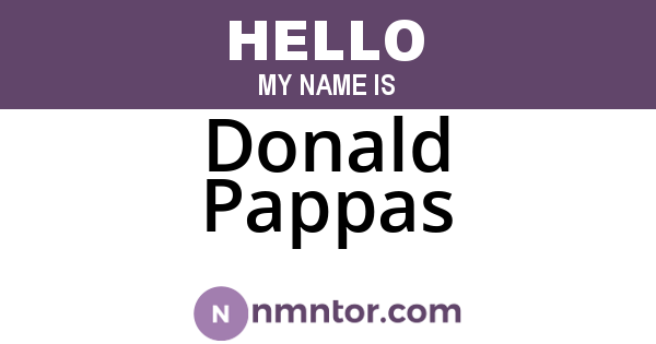 Donald Pappas