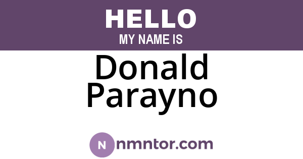 Donald Parayno
