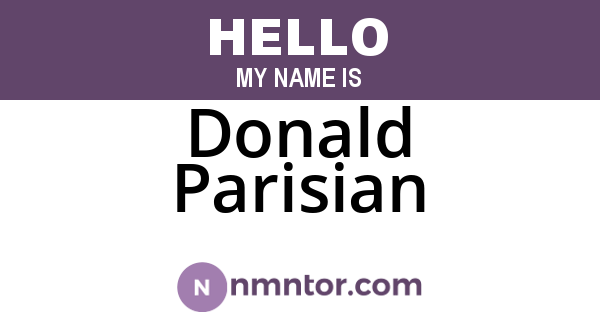 Donald Parisian