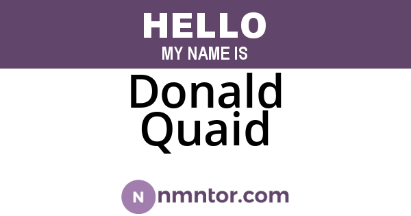 Donald Quaid