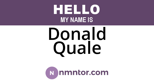 Donald Quale