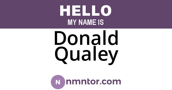 Donald Qualey