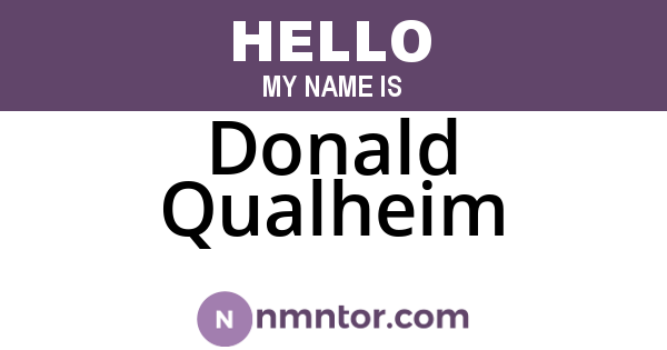 Donald Qualheim