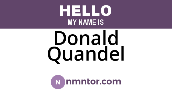 Donald Quandel