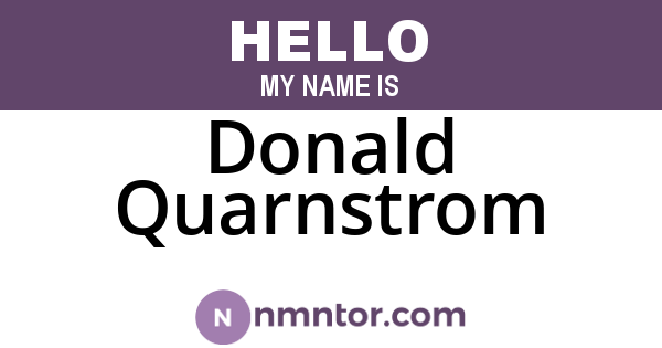 Donald Quarnstrom