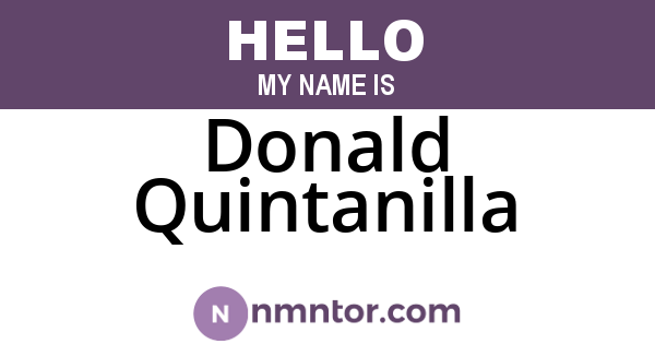Donald Quintanilla
