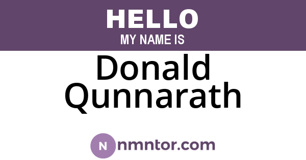 Donald Qunnarath